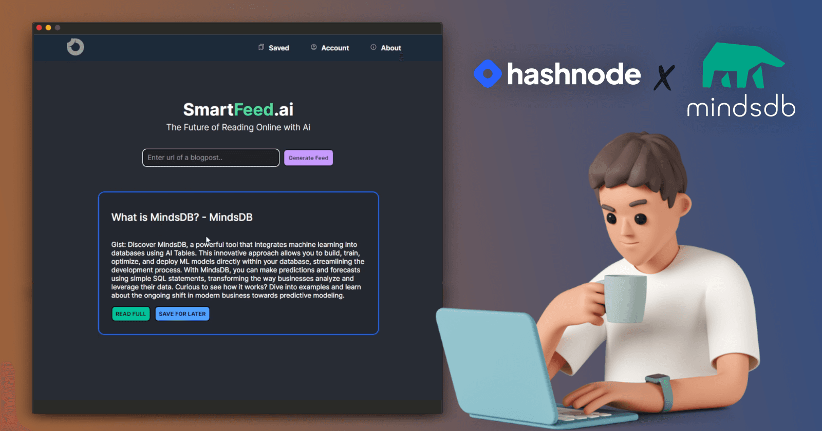 Building an Ai SaaS with MindsDB, GPT4, and React: SmartFeed.ai
